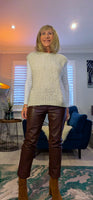 Pixie Sleeveless Bouclé Jumper – Ecru, Oversized & Soft