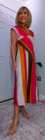 Emmy Linen Look Midi Dress – Fuchsia or Rust for Petites