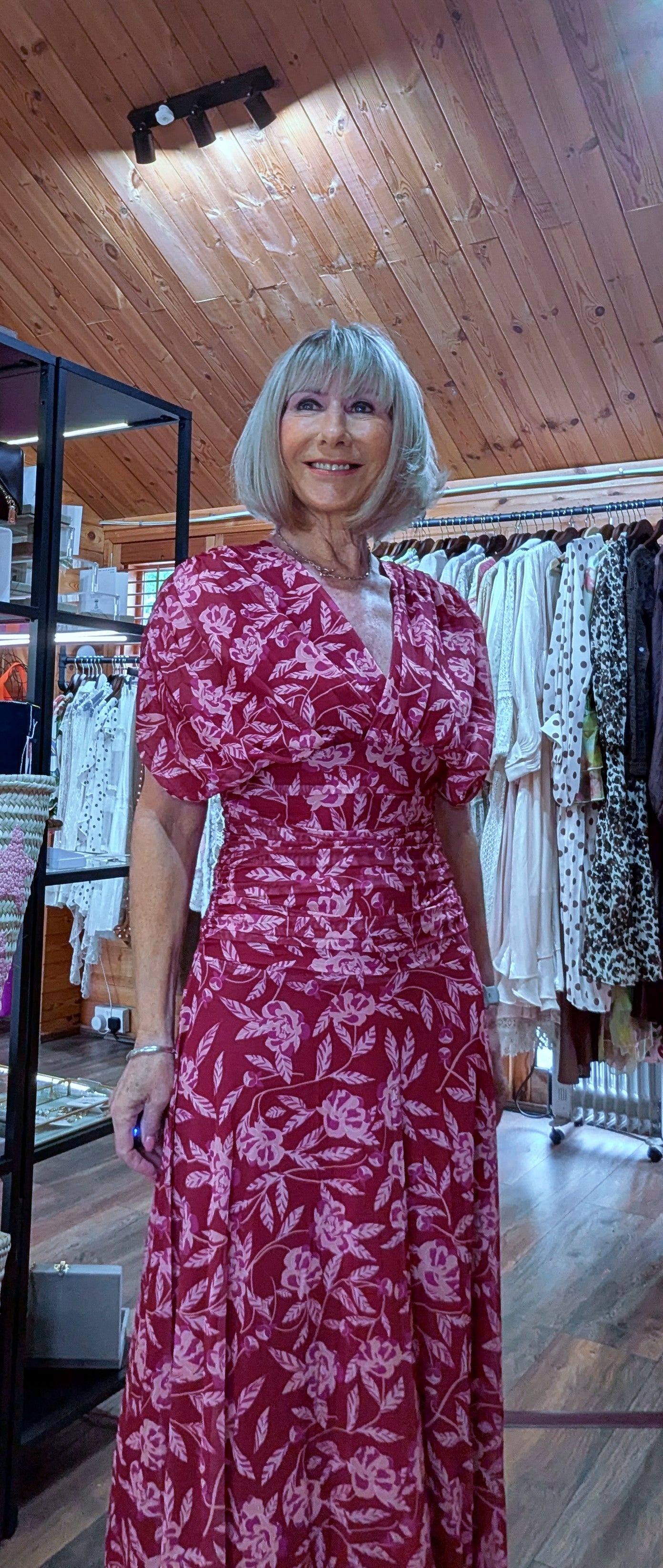 Valentina Floral Drape Maxi Dress – Summer  Dress