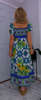 Blossom Bold Print Shirred Dresses