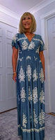 Elissa Dress-Soft Jersey - Bold Print Dress With Shirred Waist (Sizes 8-18)