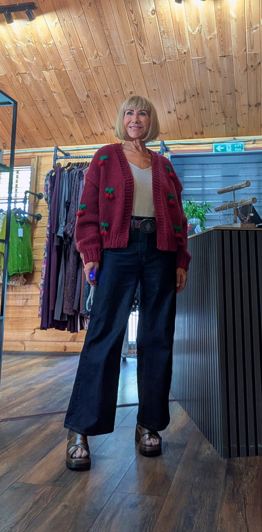 Mimi Cherry Knit Cardigan