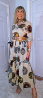Pandora Dress– Bold Multicolour Cotton Maxi  Print