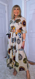 Pandora Dress– Bold Multicolour Cotton Maxi  Print