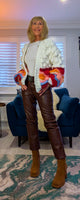 Lulu Chunky Cardigan with Balloon Sleeves & Bobble Detailing – Off White