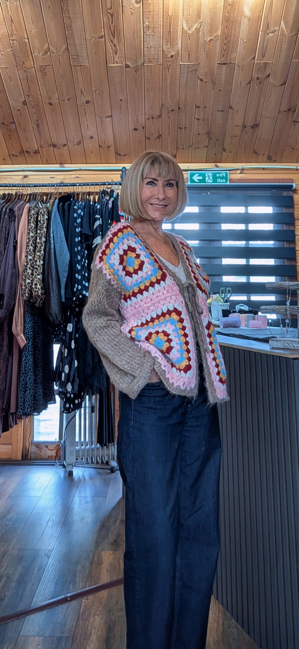 Joy soft knit cardigan in alpaca, viscose and wool blend, women’s boutique knitwear