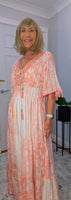 Vienna Maxi Dress – Coral  Boho Style