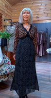 Ivanna Statement Midi Dress – Leopard Print & Polka Dot