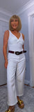 Bess Bodysuit – White Twist Bust Fitted Bodysuit (Non Returnable)