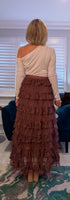Holly Tulle Skirt – Caramel Layered Frilled Party Style