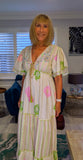 Rhea Bohemian Floral Maxi Dress – Green or Lilac