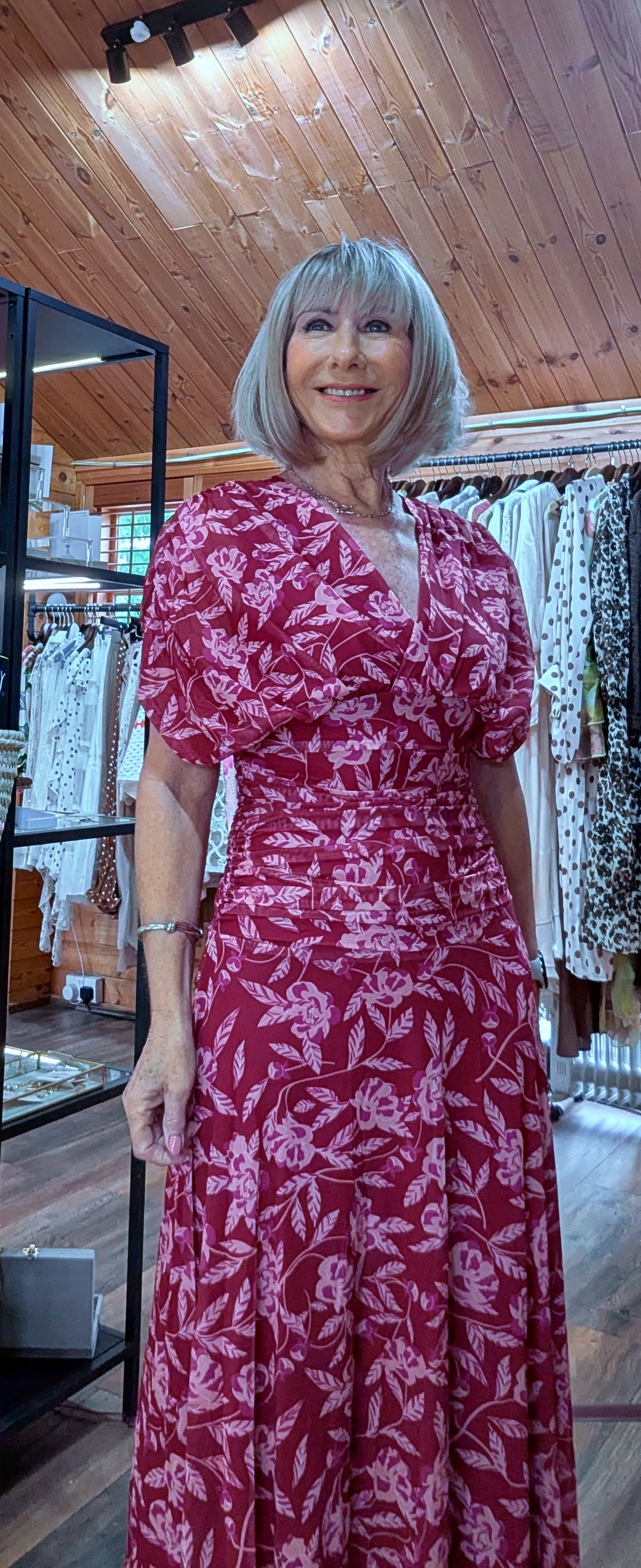 Valentina Floral Drape Maxi Dress – Summer  Dress