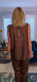 Ashley Blouse – Statement Frilled Blouse - Taupe or Chocolate