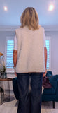 Suzy Bouclé Sleeveless Cardigan – Cream or Soft Camel