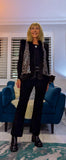 Ella Faux Fur Trim Sleeveless Cardigan /Aqua Animal Print /Original Animal Print