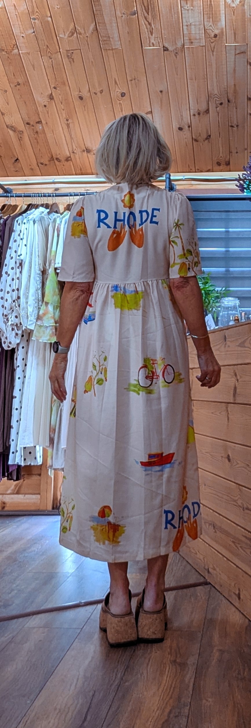 Fiona Printed Button-Front Midi Dress