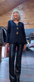 Gayle Jewel Button Cardigan –  Black
