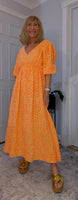 Roma Boho Cotton Dress – Vivid Summer Colours & Puff Sleeves
