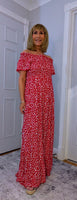 Lottie Dress – Ditsy Floral Shirred Maxi Dress | Off Shoulder Summer Dress | UK Sizes M–XXL