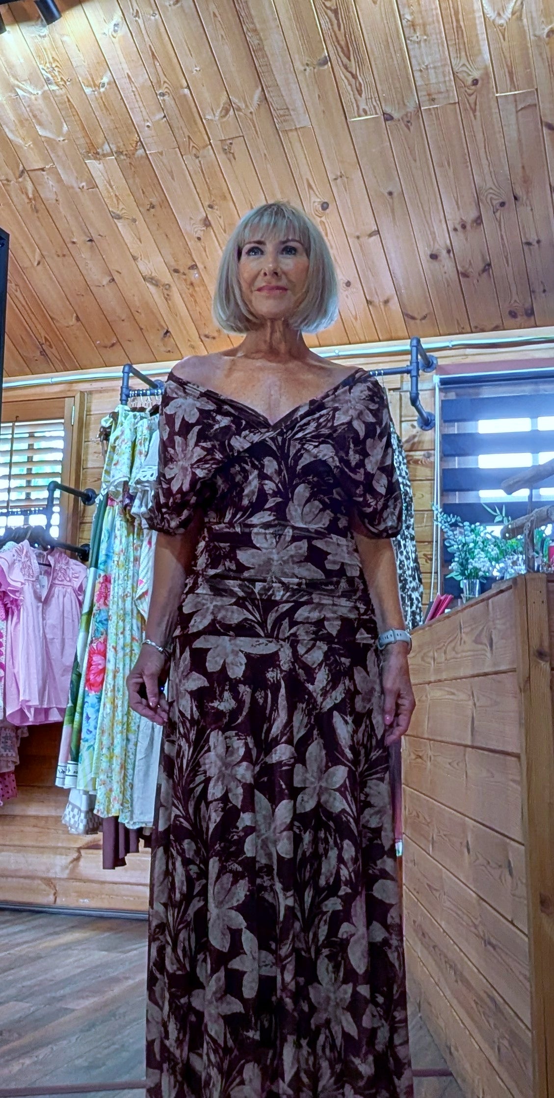 Off shoulder special occasion ruched dress