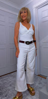 Bess Bodysuit – White Twist Bust Fitted Bodysuit (Non Returnable)