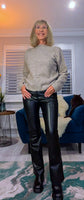 Maple Taupe Sweater with Bows & Frill Detailing – Front or Back Wear