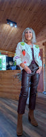 Athena Chunky Cardigan – 3D Fruit & Flower Detail with Sparkly Buttons