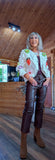 Athena Chunky Cardigan – 3D Fruit & Flower Detail with Sparkly Buttons