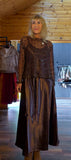 Loren Coffee Sequin Mesh Set – Silky Slip Dress with Beaded Tie Belt