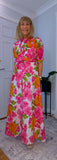 Josephine Pink Floral Cotton Shirt Dress with Tie Belt – Button-Up Summer Style