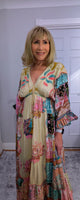 Ember Boho Maxi Dress – Multicoloured Viscose Patchwork Dress