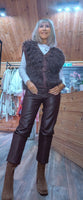 Adeline Sleeveless Fringe Cardigan – Taupe or Chocolate