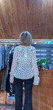 River Statement Frilled Blouse - Ivory with Black Polka Dots