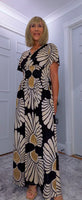 Gianna Dress – Soft Jersey Floral Dress with Shirred Waist (Sizes 8–18)
