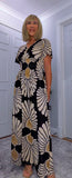 Gianna Dress – Soft Jersey Floral Dress with Shirred Waist (Sizes 8–18)