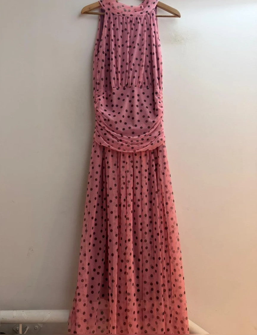 Natasha Floral Halter Maxi Dress – Red, Orange or Pink