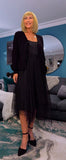 Posy Set – Embossed Cardigan & Babydoll Slip with Tulle