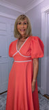 Alexandra Puff Sleeve Dress – Pink or Coral