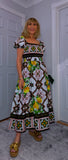 Blossom Bold Print Shirred Dresses