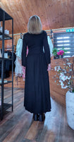 Isla Jersey Dress – Ruched Waist & Flared Skirt
