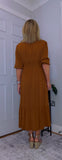 Paloma Prairie Smock Dress – Camel Cotton with Embroidery Detail