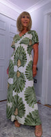 Gianna Dress – Soft Jersey Floral Dress with Shirred Waist (Sizes 8–18)