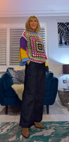 Pansy Crochet Sweater- Vintage Style