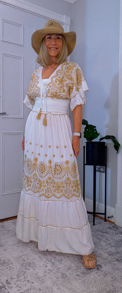 Harlow Boho Set – Ivory & Gold Gypsy-Inspired Elegance