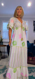 Rhea Bohemian Floral Maxi Dress – Green or Lilac