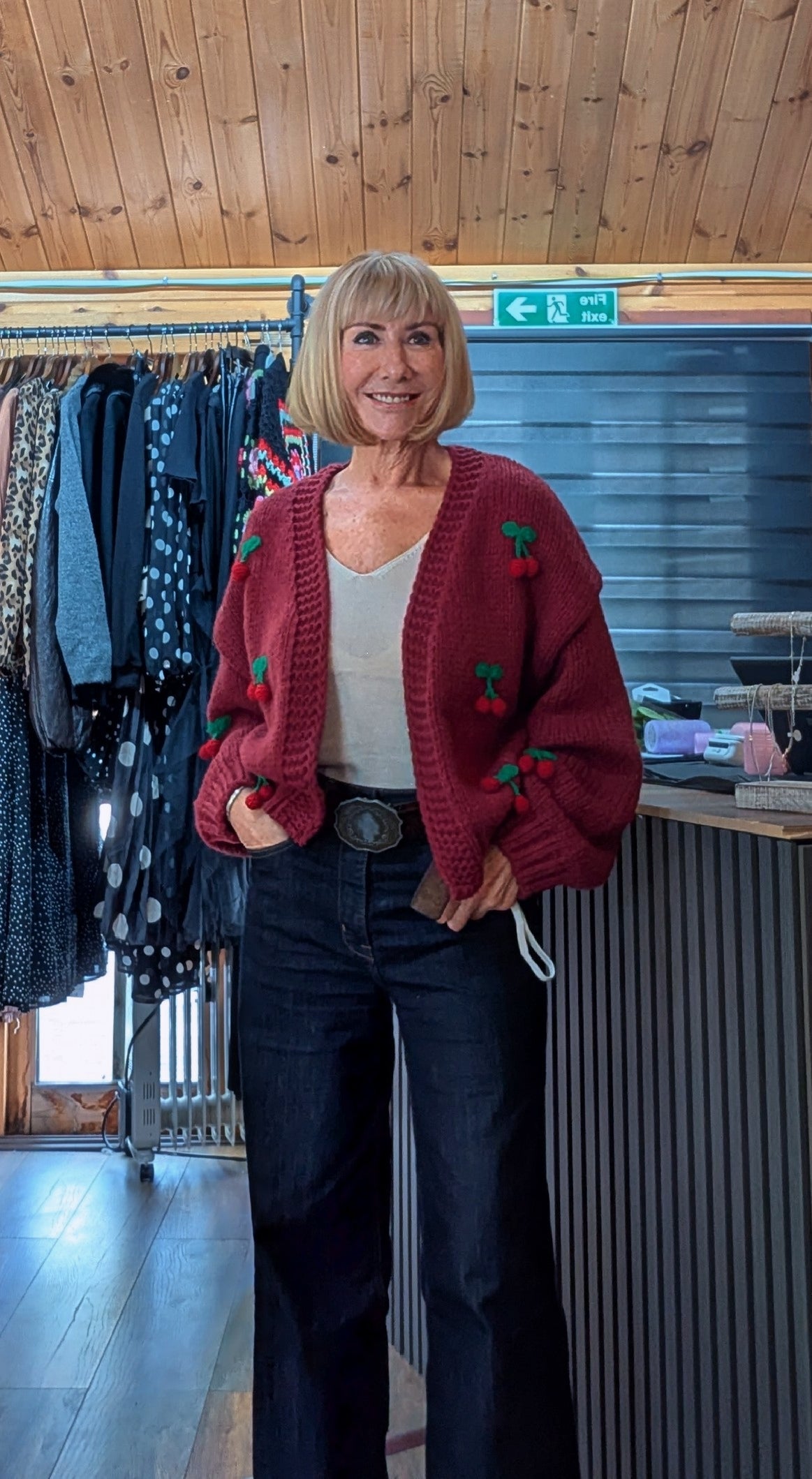 Mimi Cherry Knit Cardigan