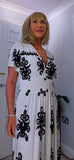 Elissa Dress-Soft Jersey - Bold Print Dress With Shirred Waist (Sizes 8-18)
