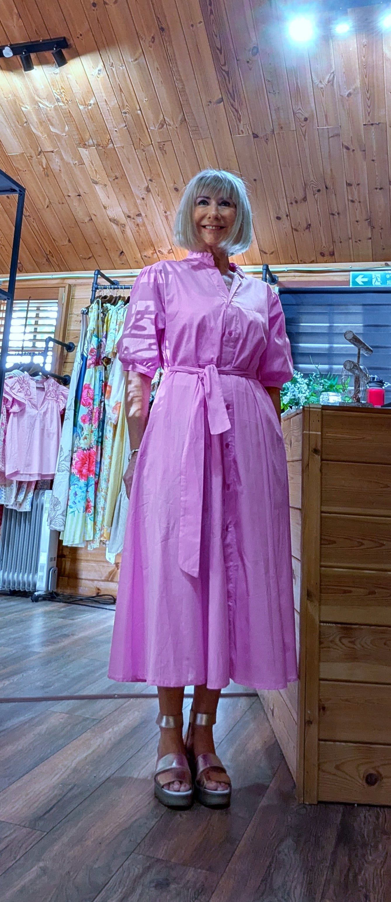 Cotton shirt dress one size fits UK 8 to 14