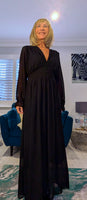 Charity Statement Dress –Slight  Plunge Front with Chunky Waist & Frill Cuffs