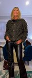 Arna Fringe Cardigan – Black or Olive Green Funky Knit